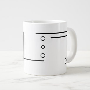 Mug Jumbo Abstrait géométrique noir et blanc