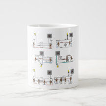 Mug Jumbo avec Diagrammes bidirectionnels, tridire