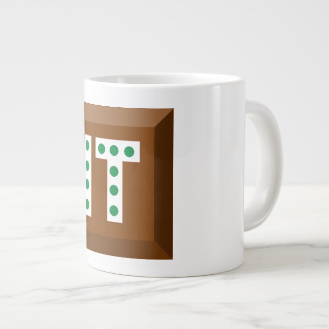 MUG JUMBO BLANCHE  CHOCOLAT BONBONS IT (Devant droit)