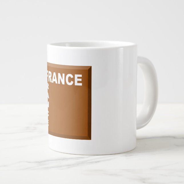 MUG JUMBO CHOCOLAT BLANC FRANCE (Devant droit)
