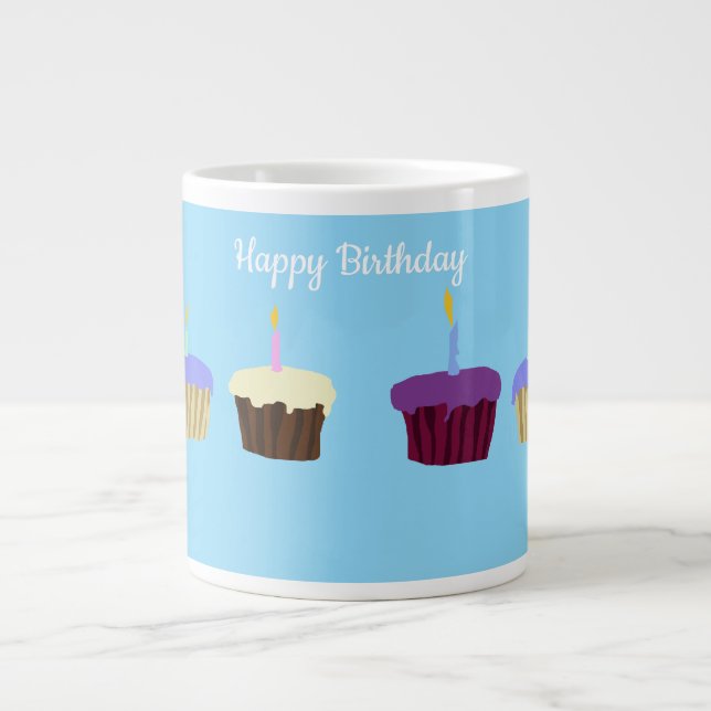 Mug Jumbo Cupcakes d'anniversaire (Devant)