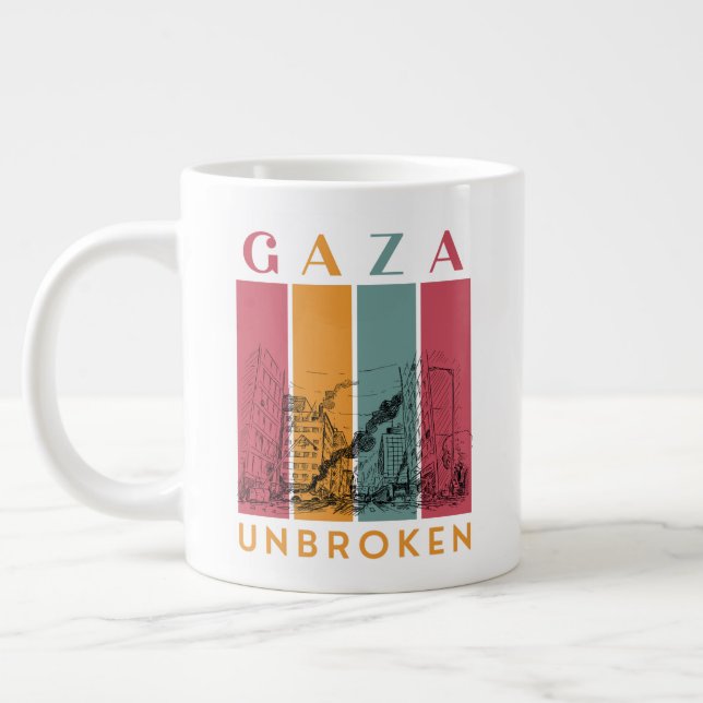 Mug Jumbo de Solidarité Palestine - Gaza ininterro (Gauche)