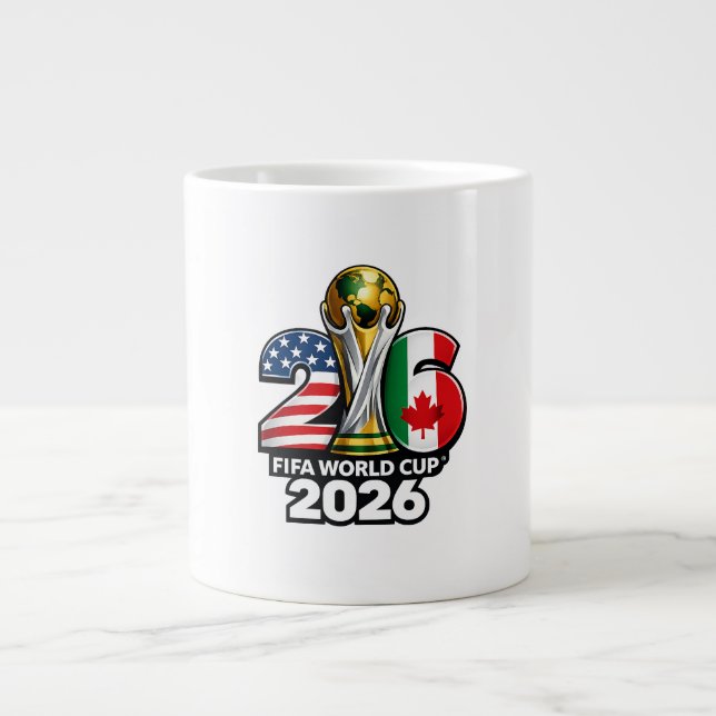 Mug Jumbo Élégant Coupe du Monde FIFA 2026 (Devant)