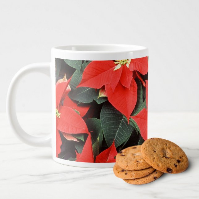 Mug Jumbo Poinsettia Rouge Festif (Créateur téléchargé)