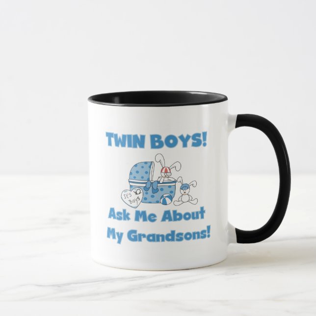 Mug Jumeau-Demandez sur mes T-shirts et cadeaux de (Droite)