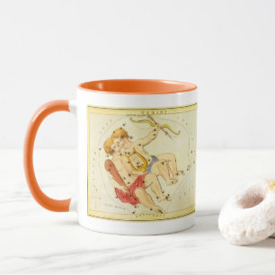 Mug Jumeaux de la constellation vintage Gemini Urania'