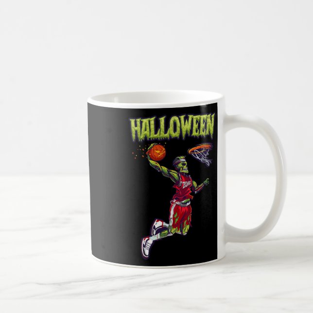 Mug Jump Zombie Bysketbyll Dunk Player Halloween Pumpk (Droite)