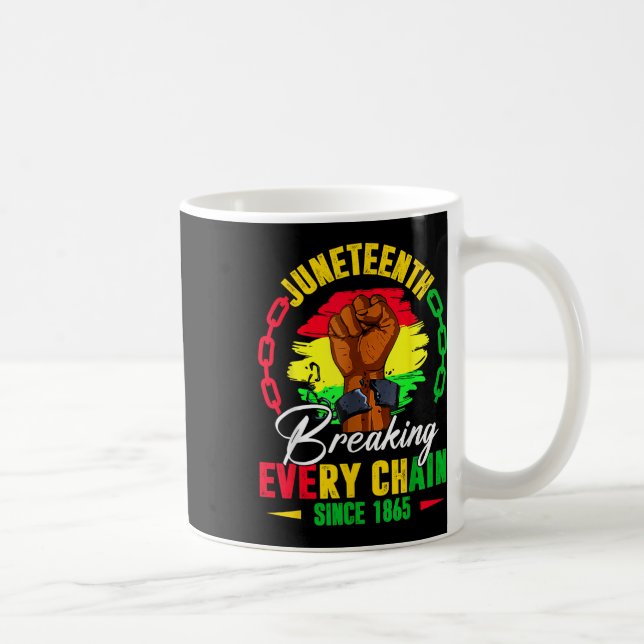 Mug Junet1 briser chaque chaîne depuis 1865 Black F (Droite)