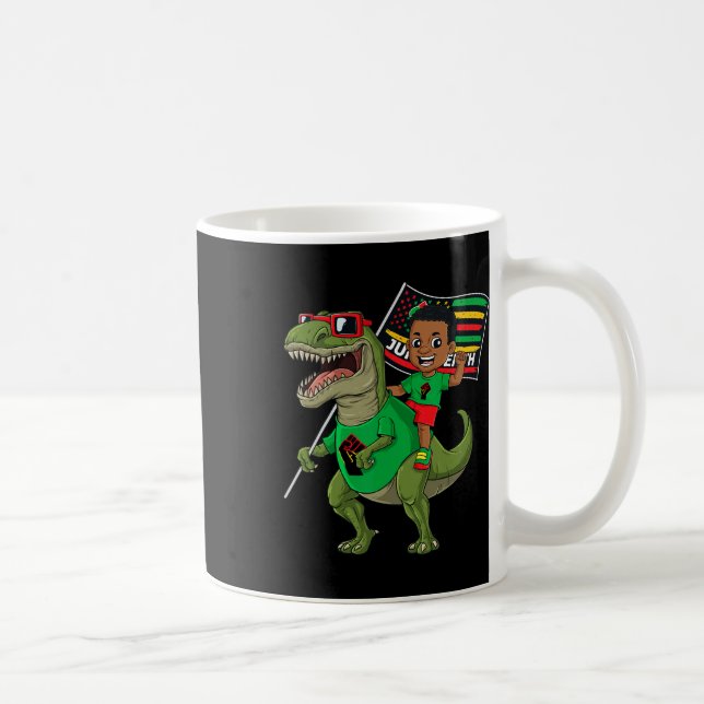 Mug Junetdix Black King Riding T Rex Dino Funny Boys (Droite)