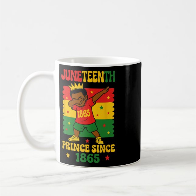 Mug Juneteenth 1865 Groovy Toddler Boy Dabbing Prince  (Gauche)