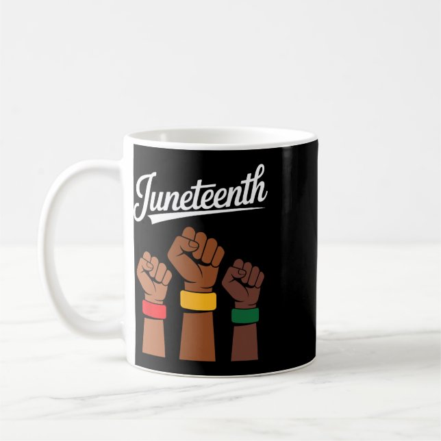 Mug Juneteenth 1865 Poings Levés Histoire des Noirs  (Gauche)