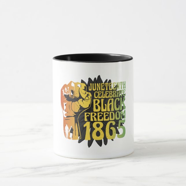 Mug Juneteenth (19.6.1865) Jour de la liberté noire To (Centre)