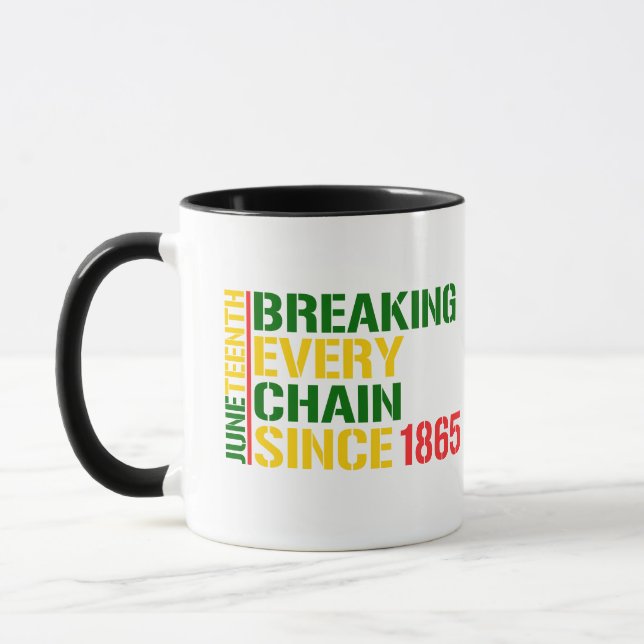 Mug JUNETEENTH Briser Chaque Chaîne 1985 MOIS NOIR (Gauche)