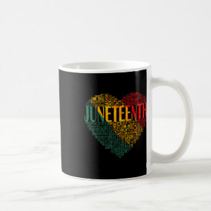 Mug Juneteenth cœur histoire noire américaine africain