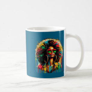 Mug Juneteenth femmes noires reine afro africaine méla