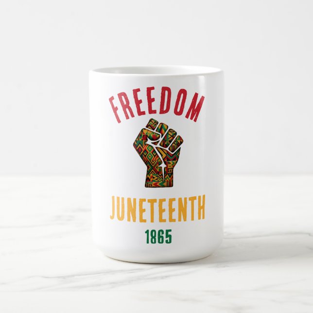 Mug Juneteenth Liberté Vintage 1865 Motif Panafricain (Centre)