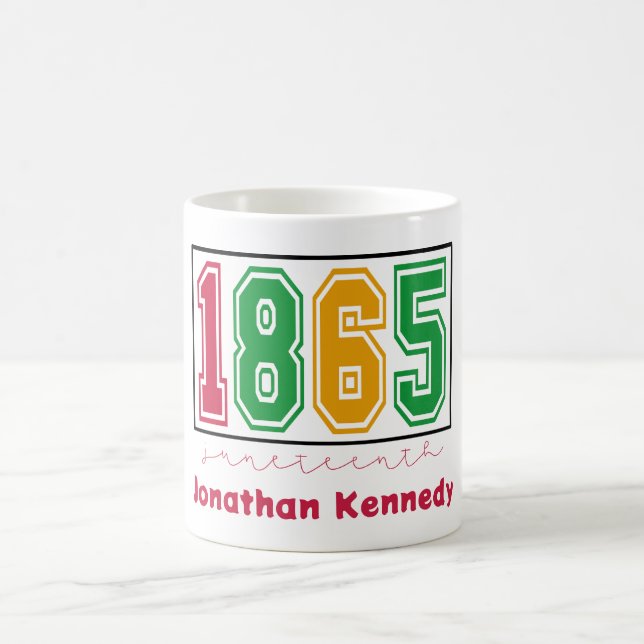 Mug Juneteenth personnalisé - Histoire des Noirs  (Centre)