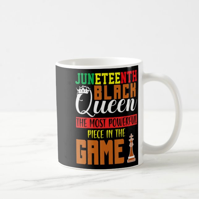 Mug Juneteenth reine noire la plus puissante échecs af (Droite)