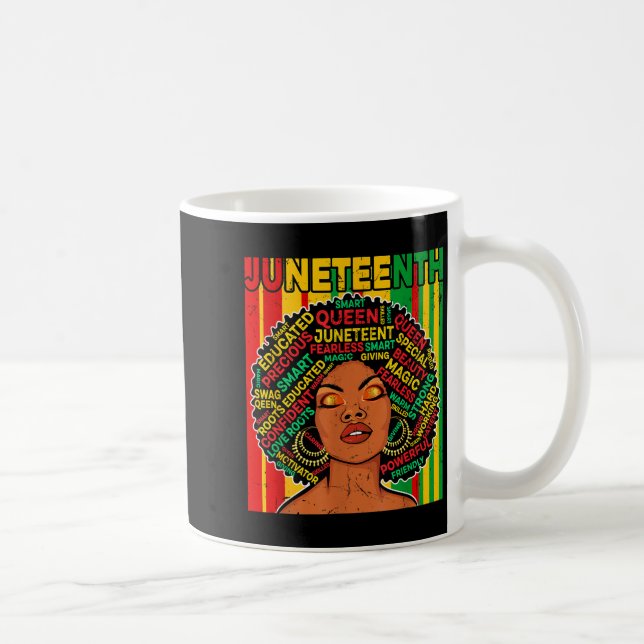 Mug Juneteenth rétro reine de mélanine afro-américaine (Droite)