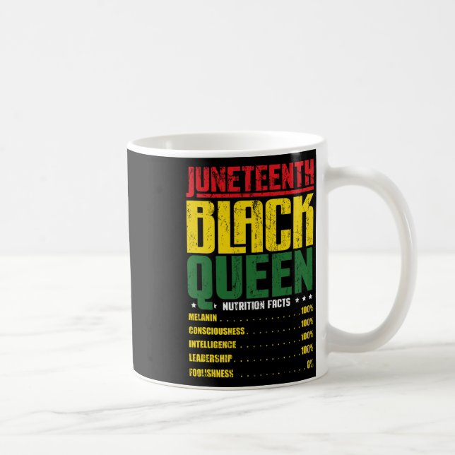 Mug Junetten Black Queen Faits nutritionnels Melanin W (Droite)