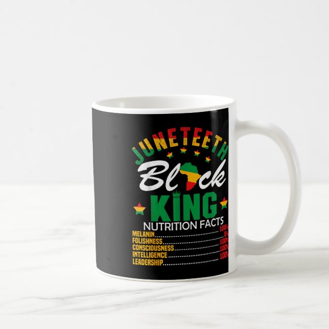 Mug Junetten Roi Noir Fierté nutritionnelle Fact Afric (Droite)