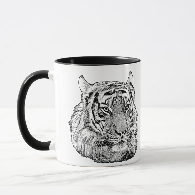 Mug Jungle Tiger Face safari animal nature originale (Gauche)