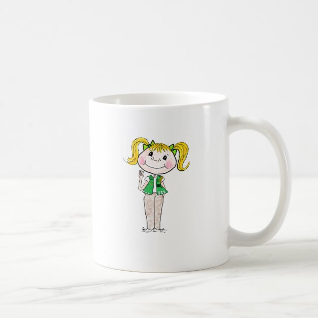 Mug Junior de fille scout gardant la promesse (Droite)