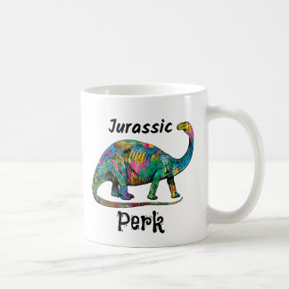 Mug Jurassic Perk Dinosaure Coloré Blanc