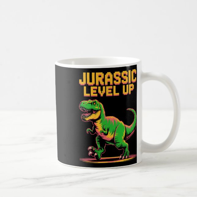 Mug Juric Level Up Pixel Dinosaur Anniversaire Joueur  (Droite)