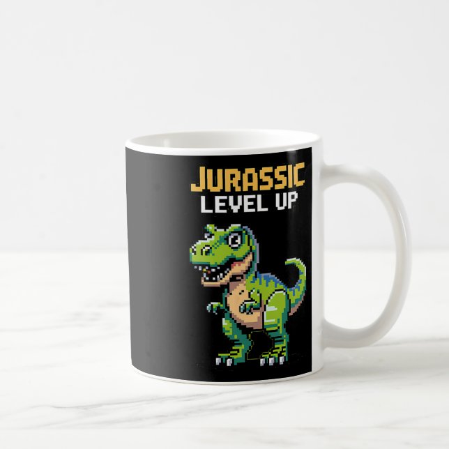 Mug Juric Level Up Pixel Dinosaure Joueur Rétro  (Droite)