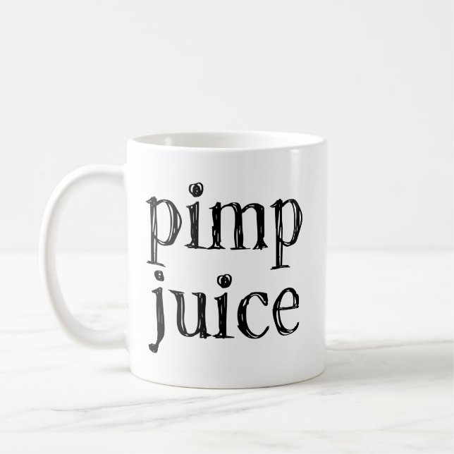 Mug Jus de Mac Fun Humour Urbain Macadam Noir Texte (Gauche)
