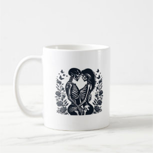 Mug Jusqu'à la mort nous - Skeleton Couple Design Goth