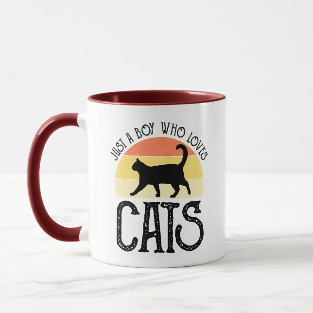 Mug Just A Boy Who Loves Cats (Gauche)