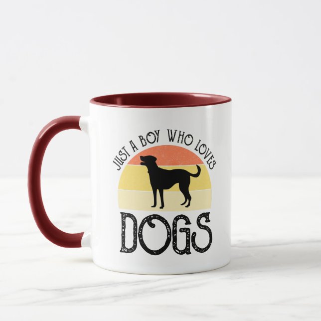 Mug Just A Boy Who Loves Dogs (Gauche)