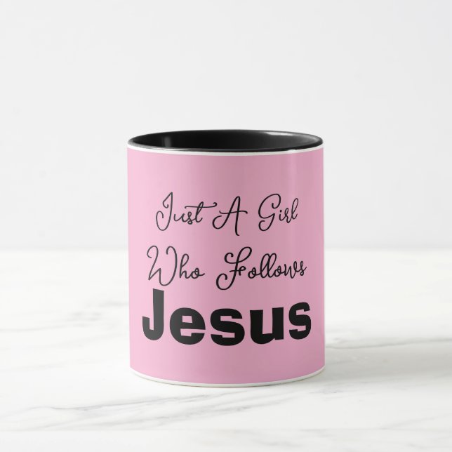 Mug Just a Girl Who Follows Jesus (Centre)