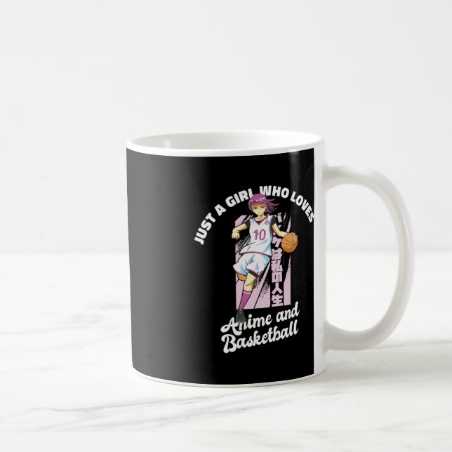 Mug Just A Girl Who Love Anime and Basketball Merch B (Droite)
