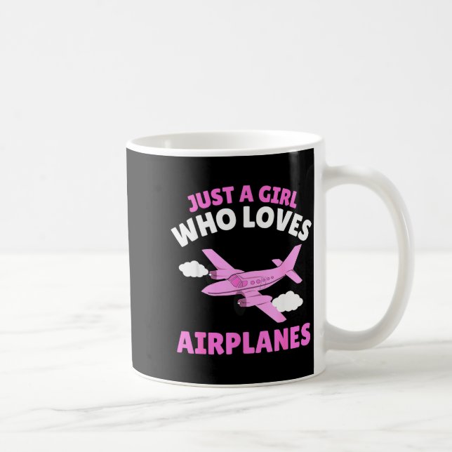 Mug Just A Girl Who Loves Airplanes Kids Toddler Baby  (Droite)