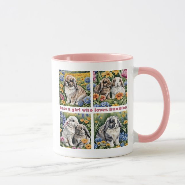Mug Just a girl who loves bunnies (Droite)