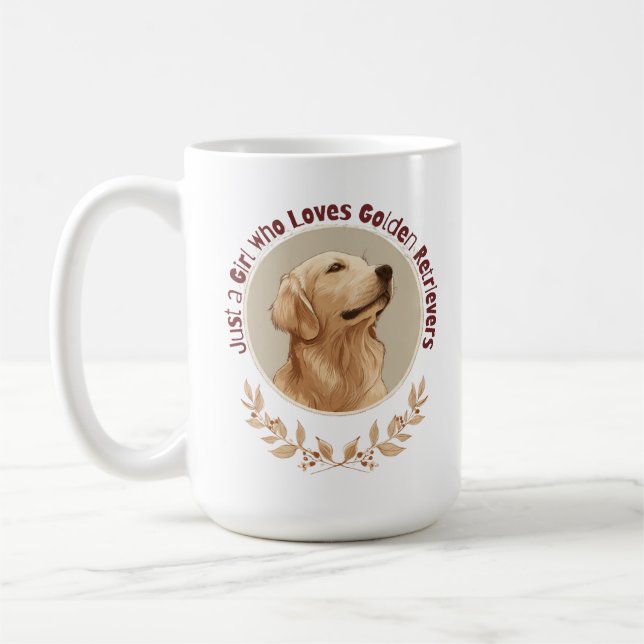 Mug Just a Girl Who Loves Golden Retrievers  (Gauche)