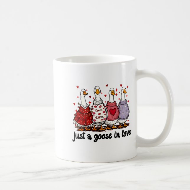 Mug Just A Goose In Love Valentine Funny Goose Men Wom (Droite)