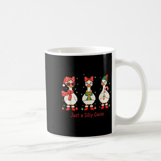 Mug Just A Jolly Goose Santa Cute Bow Christmas Men Wo (Droite)