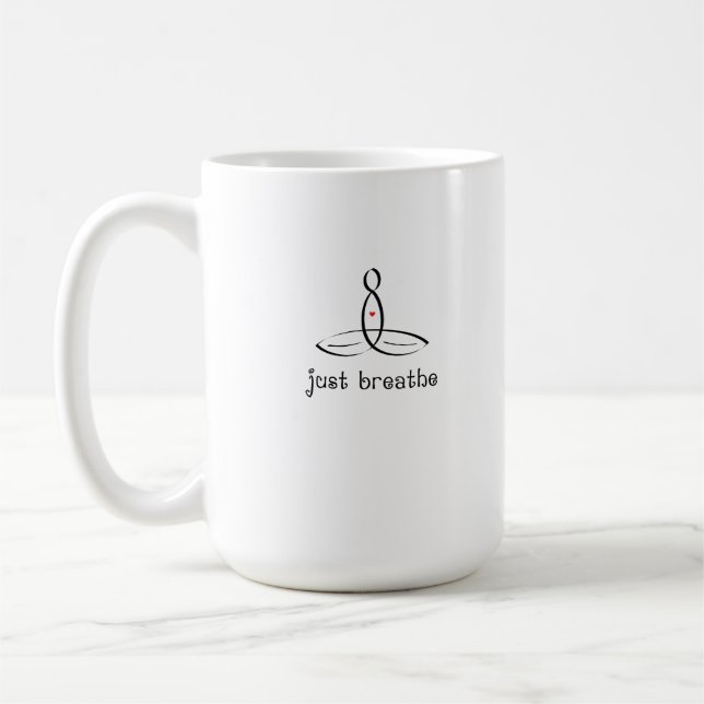 Mug Just Breathe - Noir style fantaisie (Gauche)