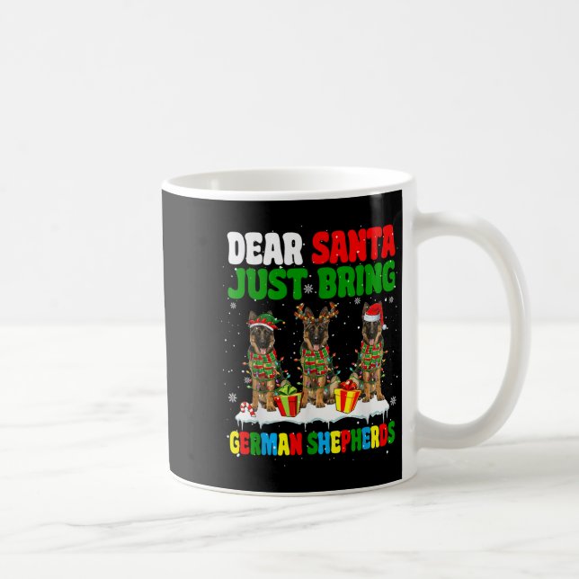 Mug Just Bring German Shepherds Xmas Three Santa Reind (Droite)