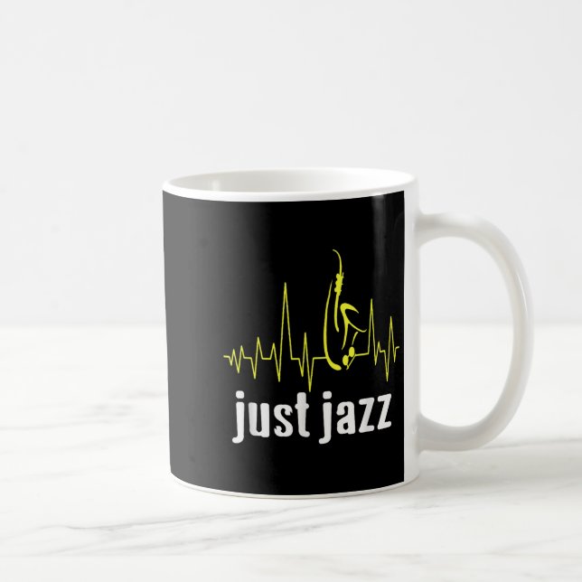 Mug Just Jazz Cool Saxophone Heartbeat Music (Droite)