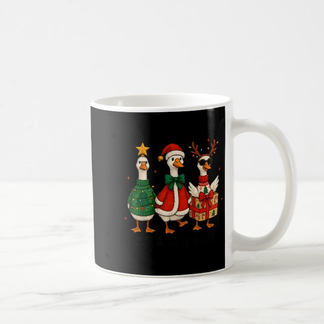 Mug Just Jolly Goose Christmas Santa Reindeer Xmas Tre (Droite)