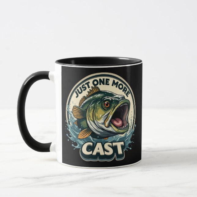 Mug Just One More Cast Bass Fishing (Gauche)