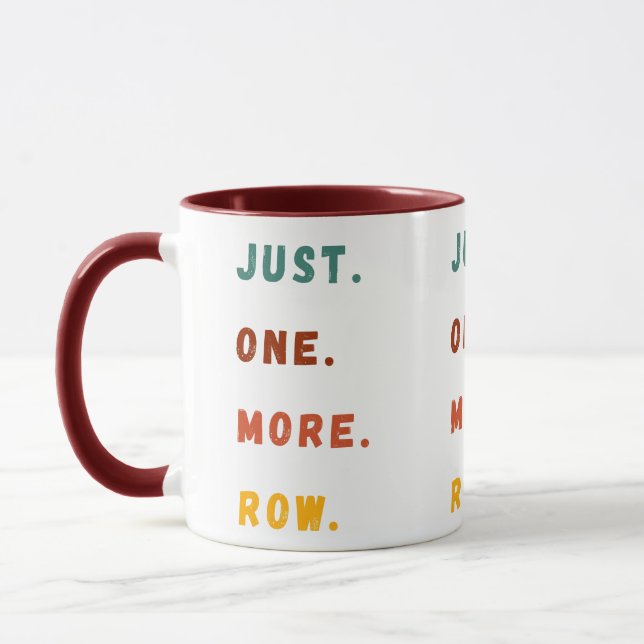 Mug Just One More Row Funny Retro Crochet Lover Saying (Gauche)