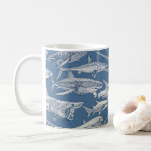 Mug just sharks cobalt denim