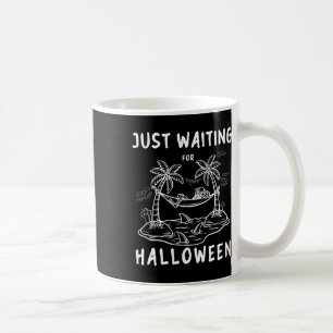 Mug Juste En Attente D'Halloween Skeleton Éffrayant Vi