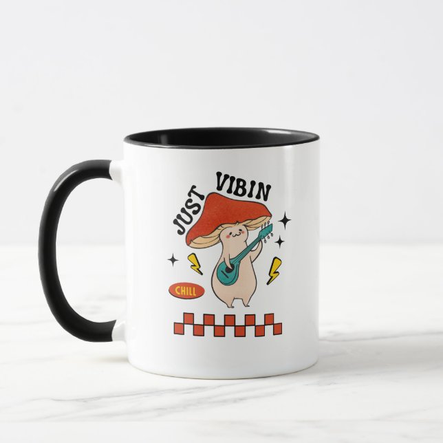 Mug Juste en train de vibrer Graphique de champignon c (Gauche)